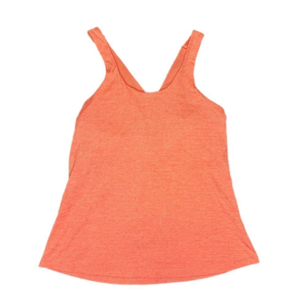 MTA Sport Orange Ribbed Athletic Tank Top